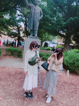「友達」｜「アイテム（ジャケット/アウター）」を使った、miyaさん（レディース・157cm）の夏コーディネート