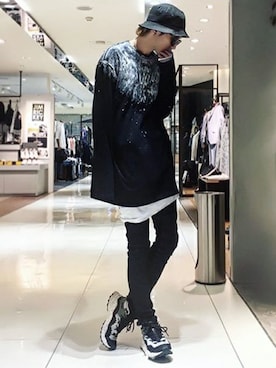 「NO ID.（ノーアイディ）のアイテム」を使った、NOオフィシャルスタイリングさん（メンズ・175cm）の春コーディネート