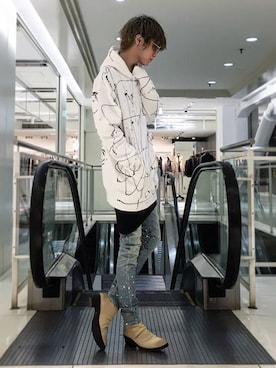 「NO ID.（ノーアイディ）のアイテム」を使った、NOオフィシャルスタイリングさん（メンズ・172cm）の春コーディネート