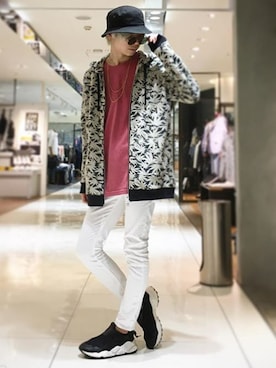 「NO ID.（ノーアイディ）のアイテム」を使った、NOオフィシャルスタイリングさん（メンズ・180cm）の春コーディネート