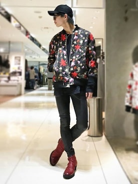 「NO ID.（ノーアイディ）のアイテム」を使った、NOオフィシャルスタイリングさん（メンズ・180cm）の春コーディネート