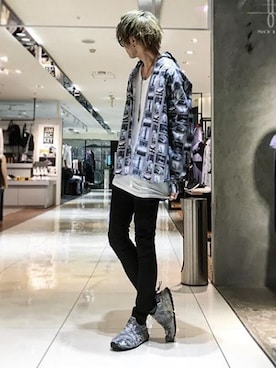 「NO ID.（ノーアイディ）のアイテム」を使った、NOオフィシャルスタイリングさん（メンズ・172cm）の春コーディネート