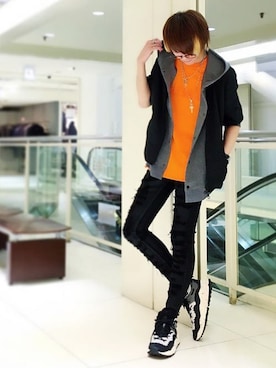 「NO ID.（ノーアイディ）のアイテム」を使った、NOオフィシャルスタイリングさん（メンズ・182cm）の春コーディネート