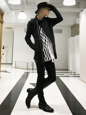 「NO ID.（ノーアイディ）のアイテム」を使った、NOオフィシャルスタイリングさん（メンズ・180cm）の春コーディネート