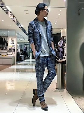 「NO ID.（ノーアイディ）のアイテム」を使った、NOオフィシャルスタイリングさん（メンズ・172cm）の春コーディネート