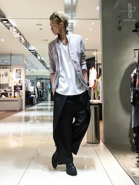 「NO ID.（ノーアイディ）のアイテム」を使った、NOオフィシャルスタイリングさん（メンズ・172cm）の春コーディネート