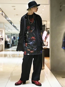 「NO ID.（ノーアイディ）のアイテム」を使った、NOオフィシャルスタイリングさん（メンズ・180cm）の夏コーディネート