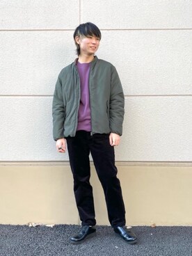 「コーデュロイの季節到来！」｜coen きむらさん（メンズ・170cm）の冬コーディネート