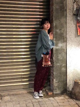 「シルクパンツ」｜Sさん（レディース・162cm）の春コーディネート