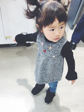 uniさん（キッズ・80cm）の冬コーディネート