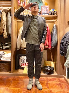 Ruminaさん（メンズ・183cm）の冬コーディネート