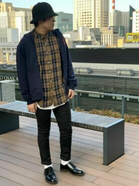 ドレスシューズを使った Avirex心斎橋 のメンズ人気ファッションコーディネート Wear