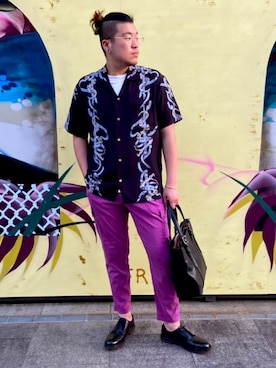 ドレスシューズを使った Avirex心斎橋 のメンズ人気ファッションコーディネート Wear