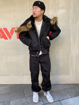 Ruminaさん（メンズ・183cm）の冬コーディネート