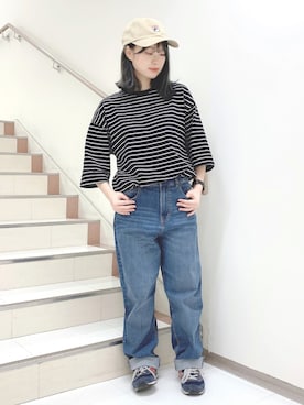「USAコットン」｜「アイテム（キャップ）」を使った、いとちゃんさん（レディース・154cm）の秋コーディネート