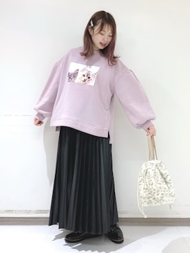 「ネコ」｜「アイテム（その他シューズ）」を使った、いとちゃんさん（レディース・154cm）の冬コーディネート