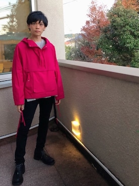 「VOAAOV（ヴォアーブ）のアイテム（マウンテンパーカー）」を使った、masaさん（メンズ・170cm）の冬コーディネート