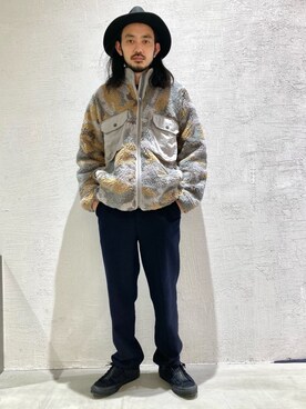 「and wander（アンドワンダー）のアイテム（ジャケット/アウター）」を使った、モリタさん（メンズ・171cm）の冬コーディネート