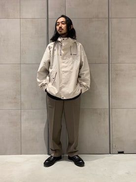 「GERRY（ジェリー）のアイテム（マウンテンパーカー）」を使った、モリタさん（メンズ・171cm）の秋コーディネート