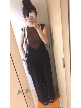 「Daniel Wellington（ダニエルウェリントン）の【Daniel Wellington】レザーバンド３６ＭＭ（アナログ腕時計）」を使った、Chiiiさん（レディース・155cm）の夏コーディネート