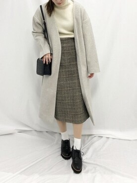 「apres jour mignon（アプレジュールミニョン）のアイテム（その他アウター）」を使った、apresjour mignonさん（レディース・160cm）の冬コーディネート