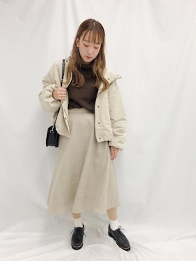 「apres jour mignon（アプレジュールミニョン）のアイテム（ブルゾン）」を使った、apresjour mignonさん（レディース・160cm）の冬コーディネート
