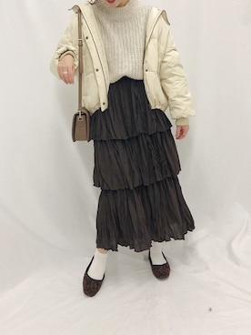 「apres jour mignon（アプレジュールミニョン）のアイテム（ダウンジャケット/コート）」を使った、apresjour mignonさん（レディース・160cm）の冬コーディネート
