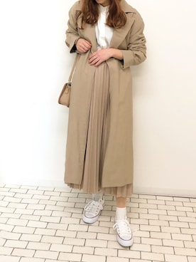 「apres jour mignon（アプレジュールミニョン）のアイテム（トレンチコート）」を使った、apresjour mignonさん（レディース・160cm）の冬コーディネート