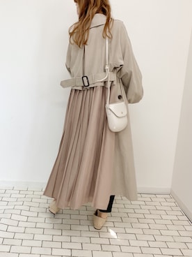 「apres jour mignon（アプレジュールミニョン）のアイテム（トレンチコート）」を使った、apresjour mignonさん（レディース・160cm）の春コーディネート