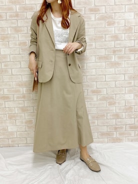 「apres jour mignon（アプレジュールミニョン）のアイテム（テーラードジャケット）」を使った、apresjour mignonさん（レディース・160cm）の春コーディネート