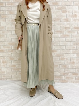 「apres jour mignon（アプレジュールミニョン）のアイテム（トレンチコート）」を使った、apresjour mignonさん（レディース・160cm）の春コーディネート