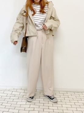 「apres jour mignon（アプレジュールミニョン）のアイテム（ブルゾン）」を使った、apresjour mignonさん（レディース・160cm）の春コーディネート