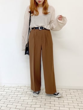 「apres jour mignon（アプレジュールミニョン）のアイテム（トレンチコート）」を使った、apresjour mignonさん（レディース・160cm）の春コーディネート