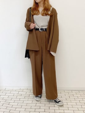 「apres jour mignon（アプレジュールミニョン）のアイテム（テーラードジャケット）」を使った、apresjour mignonさん（レディース・160cm）の春コーディネート