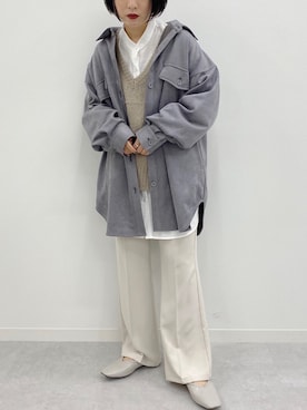 「apres jour mignon（アプレジュールミニョン）のアイテム（ブルゾン）」を使った、apresjour mignonさん（レディース・154cm）の秋コーディネート