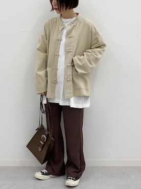 「apres jour mignon（アプレジュールミニョン）のアイテム（ブルゾン）」を使った、apresjour mignonさん（レディース・154cm）の秋コーディネート