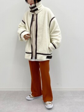 「apres jour mignon（アプレジュールミニョン）のアイテム（ブルゾン）」を使った、apresjour mignonさん（レディース・154cm）の秋コーディネート