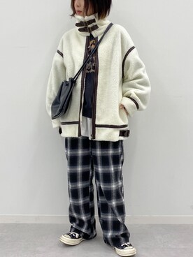 「apres jour mignon（アプレジュールミニョン）のアイテム（ブルゾン）」を使った、apresjour mignonさん（レディース・154cm）の秋コーディネート
