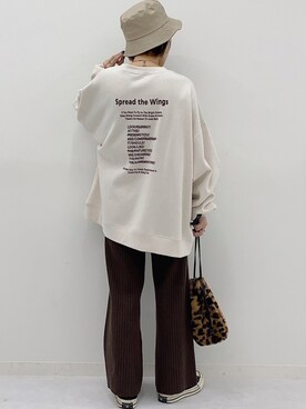 「apres jour mignon（アプレジュールミニョン）のアイテム（帽子）」を使った、apresjour mignonさん（レディース・154cm）の秋コーディネート