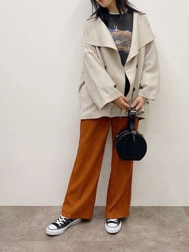 「apres jour mignon（アプレジュールミニョン）のアイテム（トレンチコート）」を使った、apresjour mignonさん（レディース・163cm）の冬コーディネート