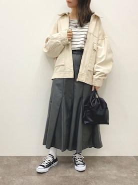 「apres jour mignon（アプレジュールミニョン）のアイテム（ブルゾン）」を使った、apresjour mignonさん（レディース・163cm）の冬コーディネート