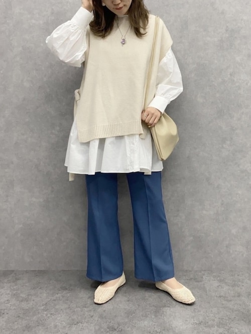 サイドリボンニットベスト【ZOZOTOWN限定アイテム】（ベスト）｜apres