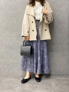 「apres jour mignon（アプレジュールミニョン）のアイテム（トレンチコート）」を使った、apresjour mignonさん（レディース・163cm）の春コーディネート