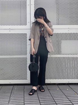 「apres jour mignon（アプレジュールミニョン）のアイテム（テーラードジャケット）」を使った、apresjour mignonさん（レディース・163cm）の春コーディネート