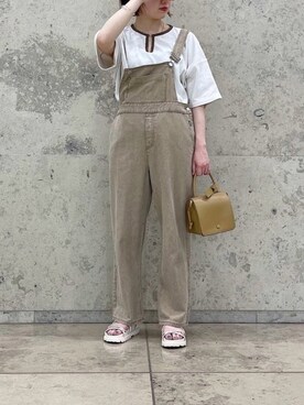 「apres jour mignon（アプレジュールミニョン）のアイテム（サロペット/オーバーオール）」を使った、apresjour mignonさん（レディース・163cm）の春コーディネート