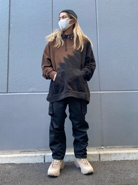 「L.H.P Private Brand（エルエイチピープライベートブランド）のアイテム」を使った、佐藤友則さん（メンズ・165cm）の冬コーディネート