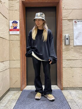 「DANKE SCHON（ダンケシェーン）のアイテム（帽子）」を使った、佐藤友則さん（メンズ・165cm）の春コーディネート