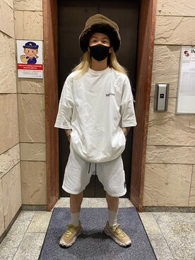 「L.H.P（エルエイチピー）のアイテム（トップス）」を使った、佐藤友則さん（メンズ・165cm）の夏コーディネート