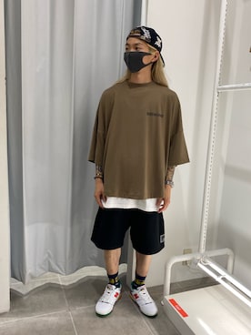 「L.H.P（エルエイチピー）のアイテム（トップス）」を使った、佐藤友則さん（メンズ・165cm）の夏コーディネート