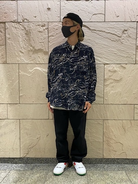 「DANKE SCHON（ダンケシェーン）のアイテム（スラックス）」を使った、佐藤友則さん（メンズ・165cm）の夏コーディネート